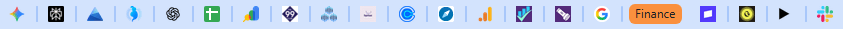Favicons showing in a website browser bar
