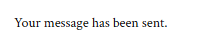 basic text after filling in a website form